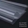 Clear thick waterproof cellophane flower wrapping paper sheets 54x54cm pack of 50 sheets - 50 Sheets