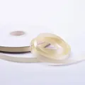 Premium 1.0cm cream color satin ribbon for flower bouquet and gift packaging DIY crafts - Size 90 / Off White