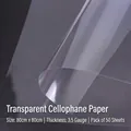 80x80cm transparent thick cellophane sheets for flower and gift box packaging materials - 80x80cm 3.5 Silk (50 Pieces/Pack)