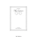Elegant white lace floral wrapping paper with romantic text and bow design, 36x48cm - Black Bow / 10 Pieces/Pack (35x50cm) / White