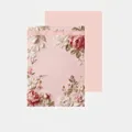 Papier d'emballage floral rose élégant avec motif de roses 3D et texte romantique - 37*52cm 10 Feuilles/Paquet / Rose
