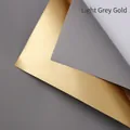 Premium double-sided waterproof wrapping paper in light grey and metallic gold color - Gilded Light Grey & Gold