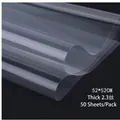 Transparent 52x52cm waterproof cellophane flower wrapping paper, 50 sheets pack - 50 Sheets
