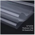 Transparent thick cellophane flower wrapping paper 52x52cm 50 sheets pack for bouquets - 50 Sheets