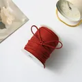 Dunkelrote Wildlederimitat-Schnur für DIY-Schmuckherstellung und Blumenverpackung - 50 Yards / Burgunderrot