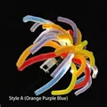 Handmade DIY pipe cleaner firework material kit with LED lights in Style A colors - Model A (Orange Purple Blue) / Diameter 15cm * Rod Length 40cm