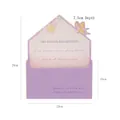 Romantic purple envelope-style flower gift box with 3D butterfly and floral patterns - Flower Envelope Box - Style C / 2 Pcs/Set