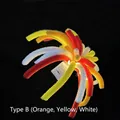 DIY Chenille Stem Fireworks Kit - Style B in Orange, Yellow and White with LED - Model B (Orange Yellow White) / Diameter 15cm * Rod Length 40cm