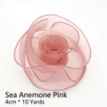 Elegant sea anemone pink fishtail gauze ribbon for floral bouquets, 4cm wide and 10 yards long - 4.0CM*10 Yards / Anemone Pink