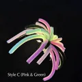 Handmade DIY pipe cleaner firework kit in pink and green variant with LED lights - Model C (Pink Green) / Diameter 15cm * Rod Length 40cm
