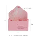 Pink envelope flower gift box with elegant floral patterns and romantic poetry text - Flower Envelope Box - Style E / 2 Pcs/Set