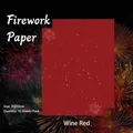 Wine red flower wrapping paper with festive firework pattern for DIY floral arrangements - 35*50cm 10 Sheets/Pack / Burgundy