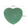 Green heart-shaped floral foam cage with suction cup, 300mm x 320mm size - Type 3 Single Heart with Mud (Suction Cup) / 30x32cm