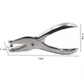 Silver handheld metal single hole punch for paper and craft projects - Single-hole Punch / 1 Piece / Silver