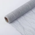 Rouleau de gaze de tulle gris clair à motif d'éclair pour emballage de bouquets de fleurs frais - 50cm x 4.5m / Gris Anthracite