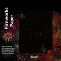 Black firework pattern bouquet wrapping paper 35x50cm 10 sheets pack - 35*50cm 10 Sheets/Pack / Black