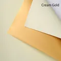 Premium waterproof double-sided floral wrapping paper in creamy white and gold finish - Creamy White & Gold