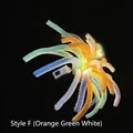 Style F handmade DIY pipe cleaner firework craft kit in orange green and white with LED lights - Model F (Orange Green White) / Diameter 15cm * Rod Length 40cm
