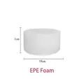 Round white EPE foam base for floral arrangements and cake towers, size 19x7cm. - Pearl Wool / 15cm / White