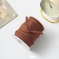Roll of brown double-sided faux suede cord for DIY jewelry and flower wrapping - 50 Yards / Brown