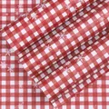Retro rot-weiß kariertes Weihnachtsgeschenkpapier mit filigranen Schneeflockenmustern - Schneeflocke Stil B / 10 Blatt/Packung