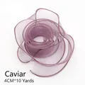 Lavender wavy edge organza ribbon for flower wrapping, 4cm width and 10 yards length - 4.0CM*10 Yards / Caviar Purple