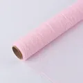Rouleau de tulle en maille rose texturé de qualité pour emballage de bouquets élégants - 50cm x 4.5m / Rose Pêche