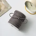 Dark grey faux suede leather cord roll for DIY handmade crafts and floral gift packaging - 50 Yards / Dark Gray