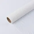 Premium witte tule rol met bliksempatroon voor elegante bloemenboeket cadeauverpakkingen - 50cm x 4.5m / Maanlichtwit
