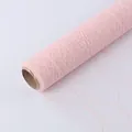 Papier d'emballage de fleurs en maille rose style coréen pour bouquets romantiques - 50cm x 4.5m / Rose