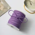 Professional purple faux suede cord spool for DIY handicraft and floral gift packaging - 50 Yards / Deep purple