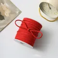 Vibrant red Korean velvet cord spool for DIY handmade jewelry and gift wrapping - 50 Yards / Red