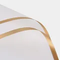 Carta da imballaggio per fiori in film gelatina bianca con elegante bordo dorato - Confezione da 20 / Bordo Dorato Bianco Nebbia