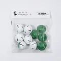 Assorted green and white Christmas bell pendants in a material bag for DIY crafts - Christmas Bell / 10 Pieces Pack / White Green