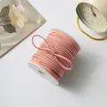 Pink double-sided faux suede cord spool for DIY handmade crafts and floral gift wrapping - 50 Yards / Pink