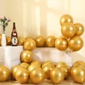 Decorative metallic gold balloons for wedding and birthday party scene arrangements. - Gold