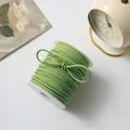 Green faux suede cord spool for DIY jewelry crafts and elegant flower gift wrapping - 50 Yards / Fruit Green