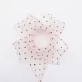 Champagne pink polka dot chiffon ribbon for bouquet packaging and gift wrapping materials - 4cm*10 Yards / Champagne Pink