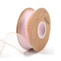 Elegant pink fishtail organza ribbon with gold scalloped edge for flower gift wrapping - 4.0CM*10 Yards / Gold Edge Light Pink