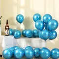 Metallic blue latex balloons for party and wedding venue decoration - 50 Pieces/Pack (10 Inch) / Blue