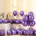 Metallic purple balloons for party birthday and wedding ceremony decor variant. - 50 Pieces/Pack (10 Inch) / Purple