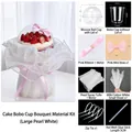 Complete DIY Cake Bouquet Material Kit in Large Pearl White with Mousse Cup and Ribbon - Large Pearl White / Single Set