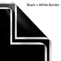 Carta da imballaggio floreale nera con bordo bianco, pellicola impermeabile per bouquet - Confezione da 20 / Nero con Bordo Bianco