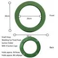Small round green floral foam tray with 4 suction cups for wedding car flower decoration - Small Mud Ring (ID 20cm OD 30cm) / Outer Diameter 30cm