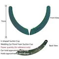 U-shaped green floral foam suction cup base for wedding car decorations, 74cm span - U-Shape Mud Suction Cup (1 Pair) / 74x10cm