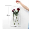 Bolsa de regalo de PVC transparente 46x25cm para ramos de rosas y empaques de lujo - M
