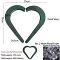 Large heart-shaped floral foam base with suction cups for wedding car decorations - No. 2 Korean Style Heart Ring / 75x75cm (28 Suction Cups)