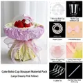 Comprehensive DIY material kit for cake Bobo cup bouquet in dreamy pink and yellow theme - Large Dreamy Pink Yellow / Single Set