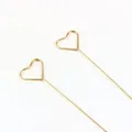 Vergoldeter herzförmiger Metall-Blumenkartenhalter für die Straußdekoration. - Herzförmig Groß / 10er-Set