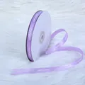 Lavendelkleurig 1 cm polyester lint met witte Just for you opdruk op imitatiebont - 1.0cm*35 Yards / Lichtpaars